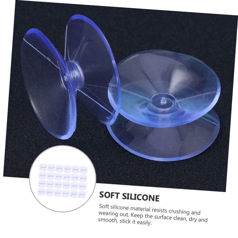 24 Pcs Clear Dual Suction Cup Pads Slip Mats For Glass Table Spacers Home Decor - Image 4