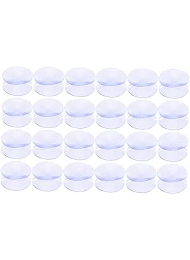 24 Pcs Clear Dual Suction Cup Pads Slip Mats For Glass Table Spacers Home Decor - Image 1