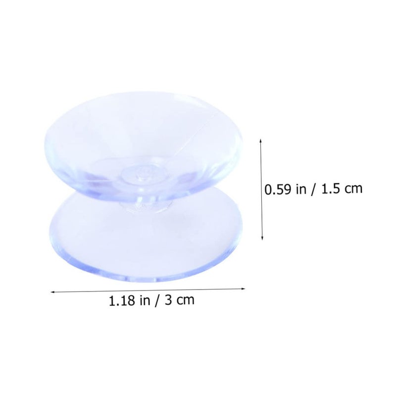 24 Pcs Clear Dual Suction Cup Pads Slip Mats For Glass Table Spacers Home Decor - Image 3