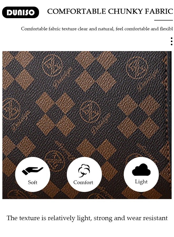 DUNISO Large-capacity Shoulder Bag, Fashion Elegant Handbag, Multi-pocket PU Leather Crossbody Bag Clutch Bag,Luxurious Ladies Casual Tote Purse Shoulder Bag with Adjustable Strap for Ladies Girls - Image 4