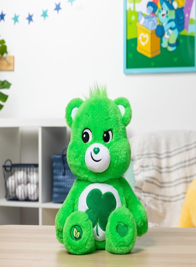 Care Bears 14" Good Luck Bear Plushie - Medium Size - Green Plush for Ages 4+ - Perfect Stuffed Animal Holiday, Birthday Gift, Super Soft and Cuddly - Gift For Girls and Boys, Collectors - Image 5