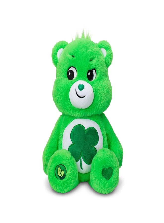 Care Bears 14" Good Luck Bear Plushie - Medium Size - Green Plush for Ages 4+ - Perfect Stuffed Animal Holiday, Birthday Gift, Super Soft and Cuddly - Gift For Girls and Boys, Collectors - Image 1