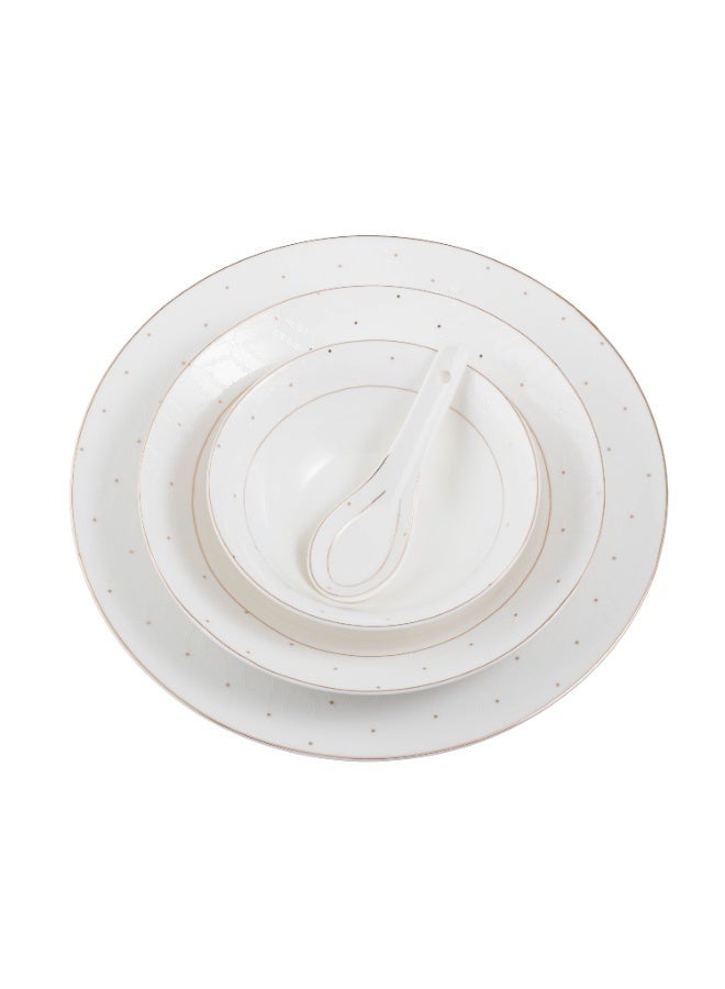 دانيا ✨ طقم سفرة بورسلان فاخر — 70 قطعة تكفي لـ 6 أشخاص ✨ - Image 3