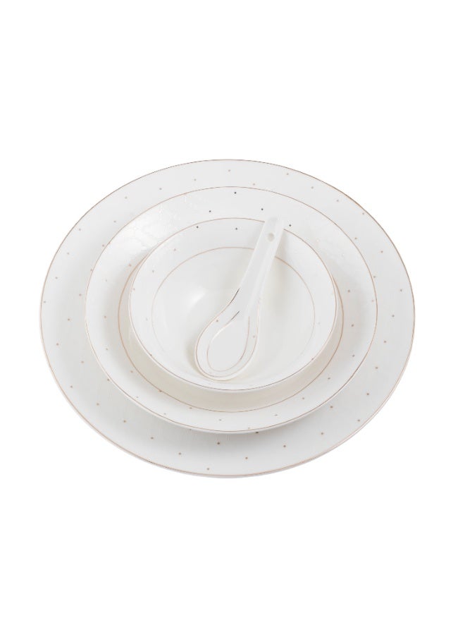 دانيا ✨ طقم سفرة بورسلان فاخر — 70 قطعة تكفي لـ 6 أشخاص ✨ - Image 5