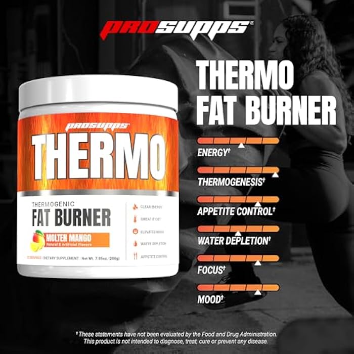 ProSupps Thermogenic Fat Burner Powder, Molten Mango - Weight Loss & Metabolism Booster Pre Workout Supplement for Women & Men - Supports Appetite Control & Boosts Energy - Gluten-Free - 25 Servings - Image 2