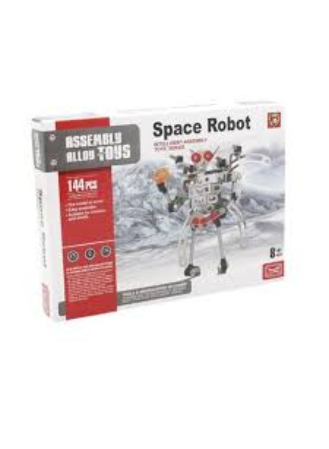 Dreamzon Space Robot Metal Assembly Building Kit – 144 PCS DIY STEM Educational Construction Toy for Kids Ages 8+ - Image 3