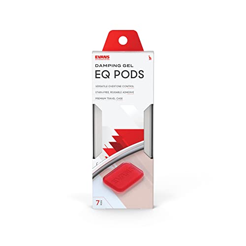 Evans EQ Pods Drum Damper Gels - Teflon-Coated Top Side Drum Dampeners - Stain-free, Holds Shape - Apply and Remove - Keeps Grip, Shape, Effectiveness - 7 Pods - Image 5