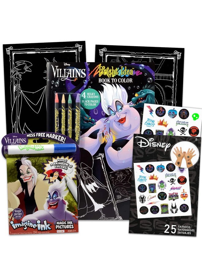 Classic Disney Disney Villains Coloring And Activity Book Set For Toddlers Kids ~ Villains Bright Ideas Coloring Book And Imagine Ink With Stickers For Girls (Disney Villains Party Favors Bundle)  - Image 1