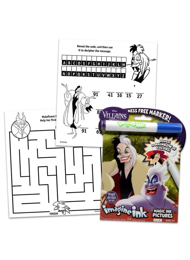 Classic Disney Disney Villains Coloring And Activity Book Set For Toddlers Kids ~ Villains Bright Ideas Coloring Book And Imagine Ink With Stickers For Girls (Disney Villains Party Favors Bundle)  - Image 4