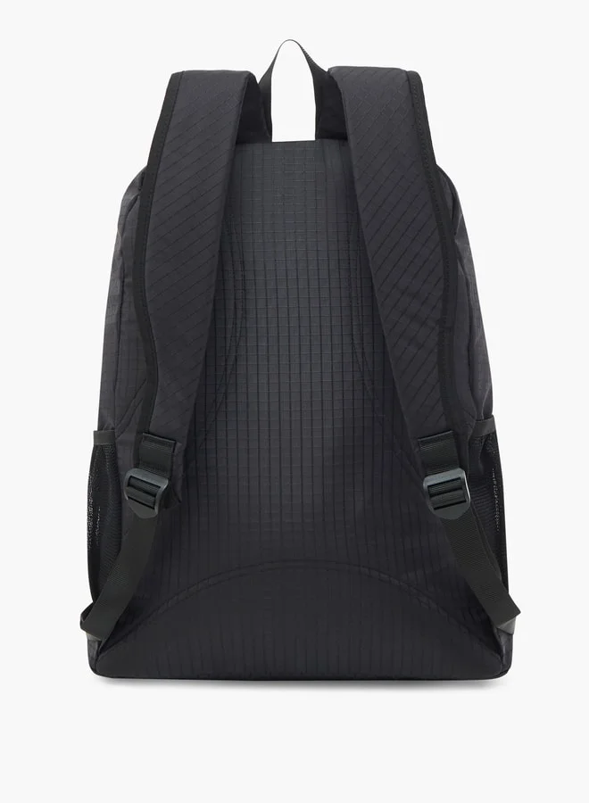 Lee Cooper Checked Backpack with Zip Closure - 46x32x18 cm