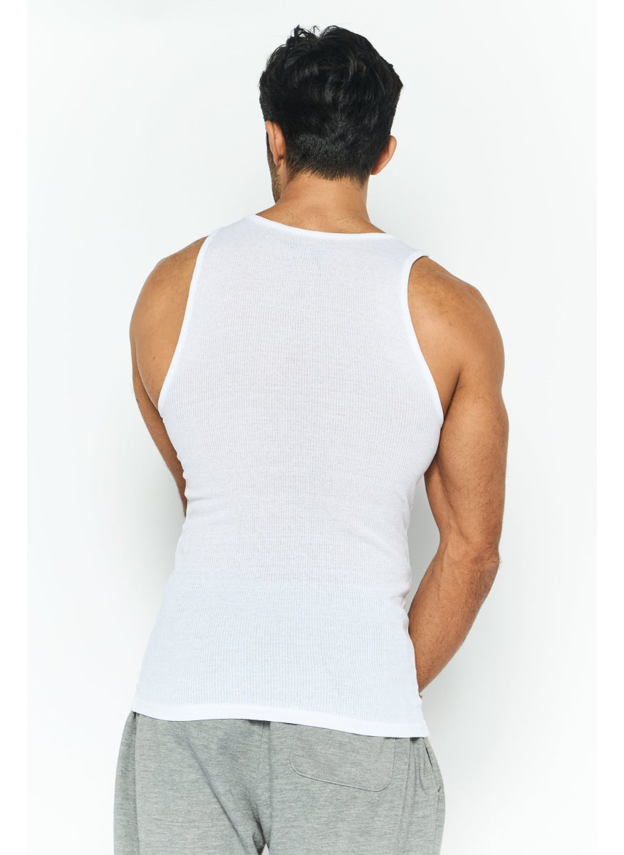 Men 4 Pack Sleeveless Ribbed Vests, White - pzsku/Z2AF21730F76D5CD15A16Z/45/_/1737641926/8b5adf46-2369-447a-a130-a428a438ac4e