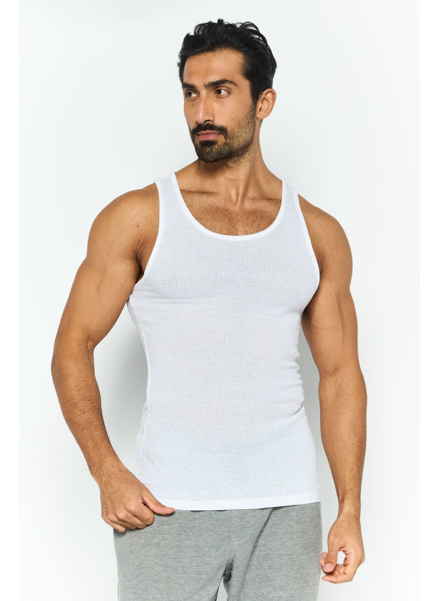 Men 4 Pack Sleeveless Ribbed Vests, White - pzsku/Z2AF21730F76D5CD15A16Z/45/_/1737641944/78ef2f11-3340-4a16-8ebc-f70f61ab575c