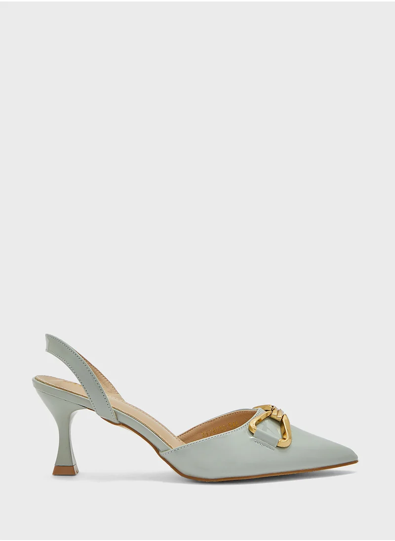 ايلا Bow Detail Sling Back Pump