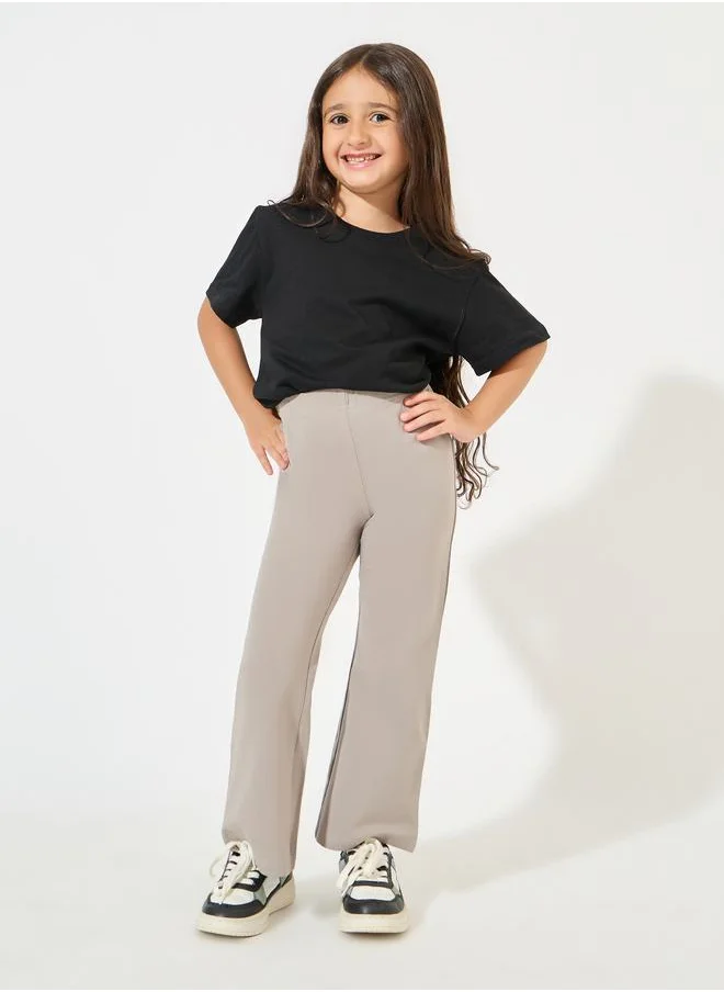 Styli Basic Baby Flare Full Length Leggings