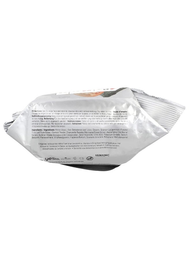 Yes To - Yes To, Detoxifying Facial Wipes, Blemish-Prone Skin, Tomatoes With Charcoal, 30 Deep Cleaning & Detoxifying Wipes - Image 1