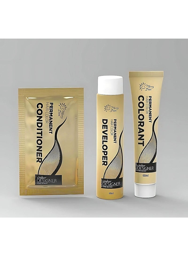 ميلاد سعيد صبغة شعر دائمة من ميري صن - أحمر زهري (مجموعة تلوين كاملة، 130 مل) - Image 4