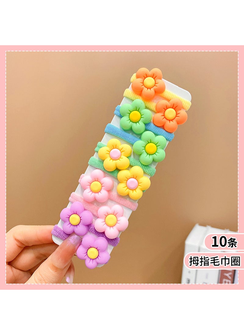 Generic - Durable Kids Hair Elastic Bands 12# cherry blossom-towel ring - Image 1