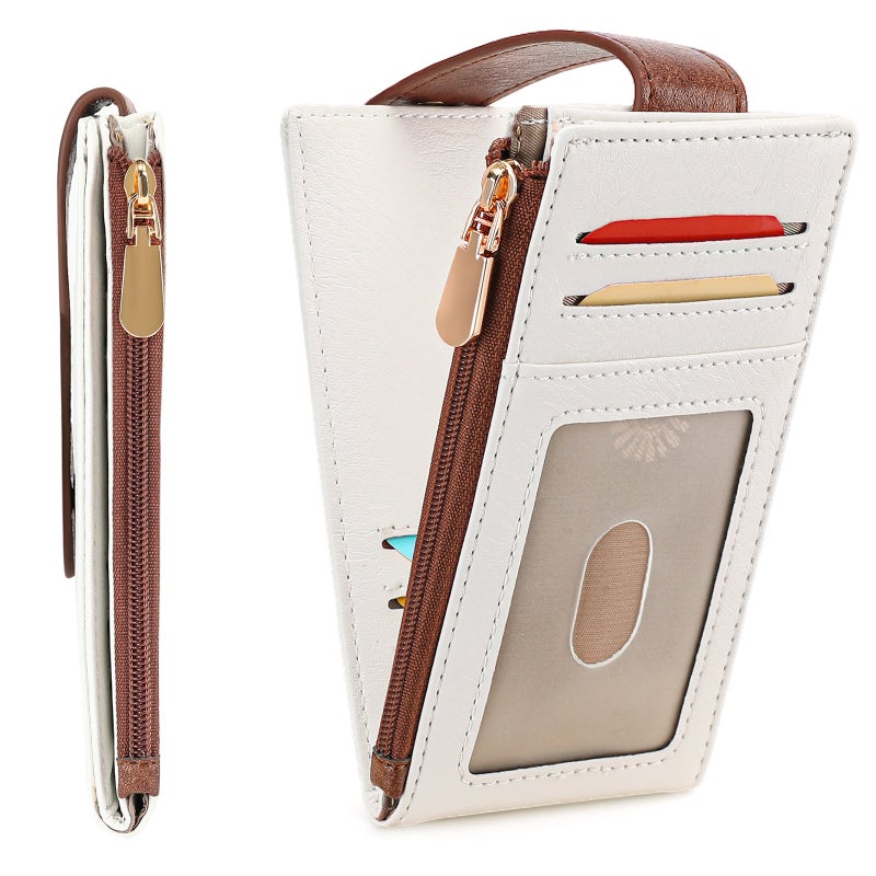 Women's Double Zipper RFID Anti-Theft Card Holder with Multiple Slots, PU Leather - Image 1