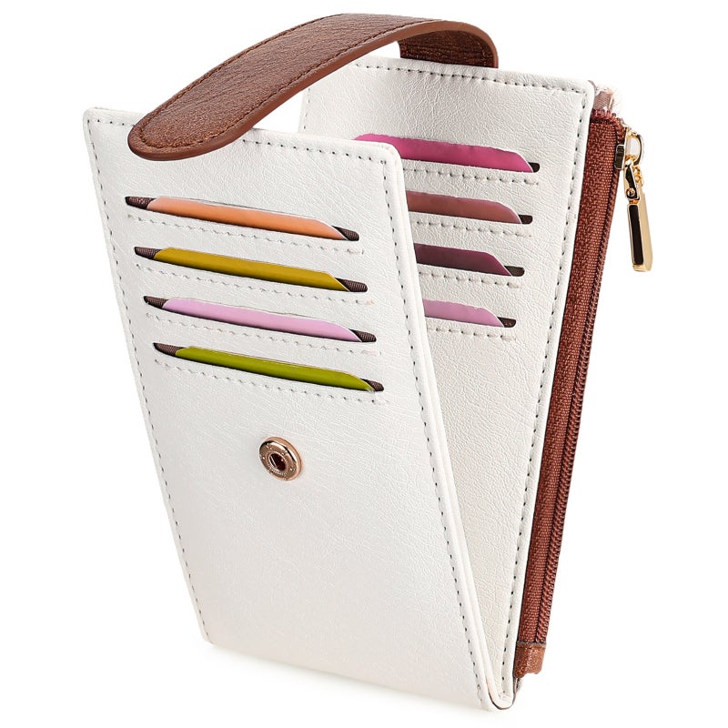 Women's Double Zipper RFID Anti-Theft Card Holder with Multiple Slots, PU Leather - Image 5
