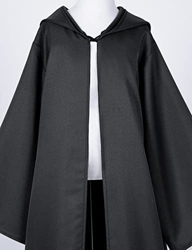 TOGROP Knight Costume for Kids Robe Hooded Boys Cloak Cosplay Black 10-11 Years - Image 5