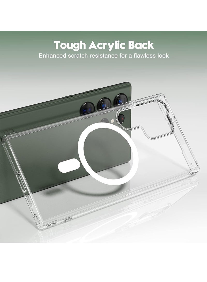MIGOFAST Samsung S24 Ultra Magsafe Case 2024 [Upgraded Build in N52 Magnets] Slim Thin Magnetic Cover Anti Yellowing Anti Scratch Hard Back Crystal Clear - Image 5