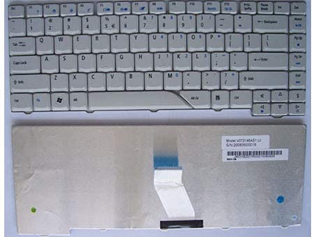 TravisLappy Compatible Replacement Laptop Keyboard for ACER Aspire 5315-2191 - White -(Part No: MP-07A23U4-442 002-07A23L-A01 PK1301K0200 AEZD1R00110) - Image 3