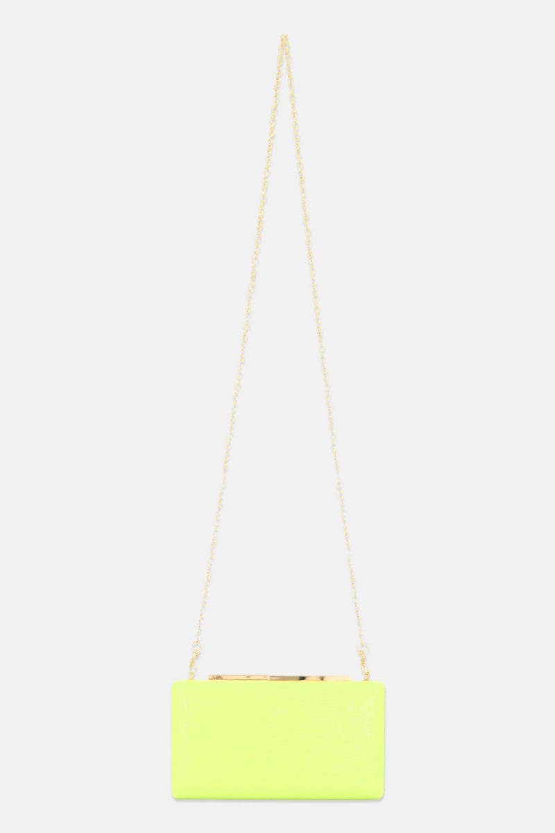 Urban Expressions Women Solid Cross Body Bag 19 L x 10 H x 3 W cm, Lime Green - Image 2