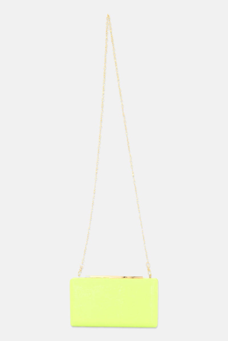 Urban Expressions Women Solid Cross Body Bag 19 L x 10 H x 3 W cm, Lime Green - Image 1
