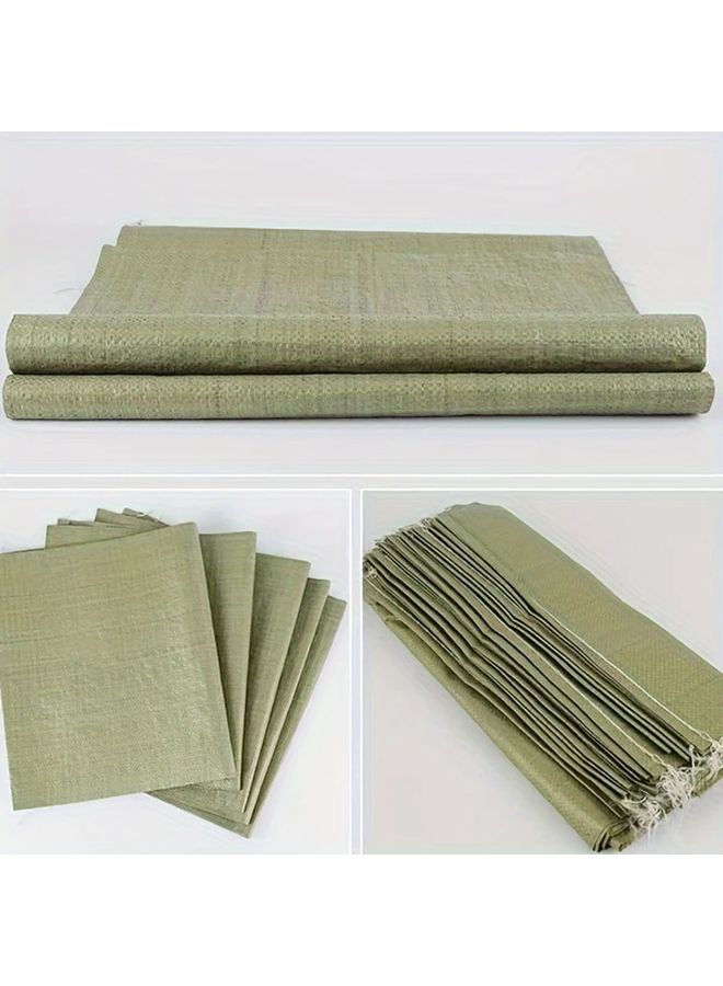 Gray Green Heavy Duty Woven Polypropylene Sand Bags 22x14 for Flood Hurricane Preparedness - Image 4