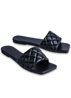 AMICA Allegra Women's Flat Leather Sandals with Quilted Design -Size 36  - Image 2