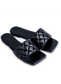 AMICA Allegra Women's Flat Leather Sandals with Quilted Design -Size 36  - Image 3