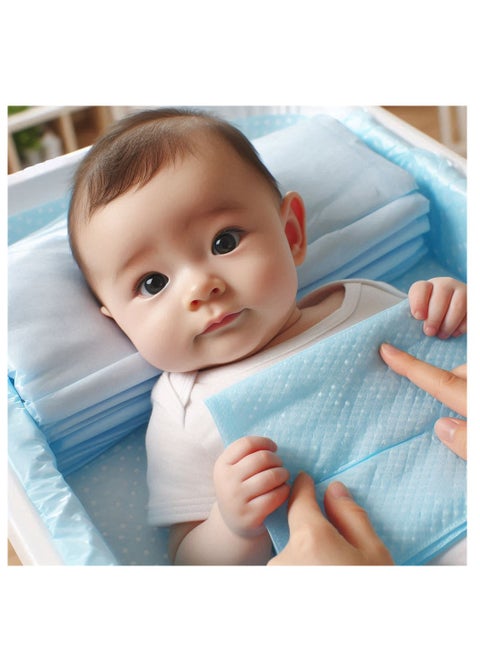 25-Piece Baby Disposable Underpad, Changing Pad Baby Diapers Newborn Pads, Bed Table Protector Mat, Soft Breathable Waterproof Leak Proof Quick Absorb 90x60cm
