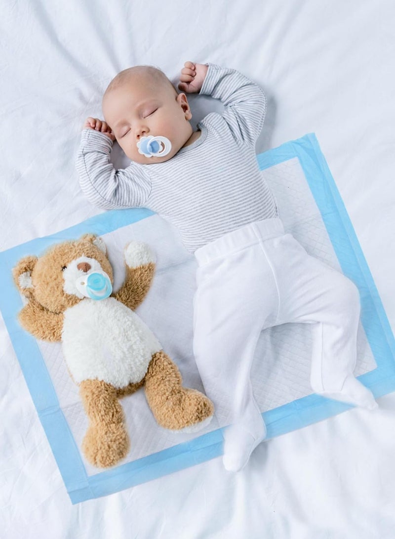 25-Piece Baby Disposable Underpad, Changing Pad Baby Diapers Newborn Pads, Bed Table Protector Mat, Soft Breathable Waterproof Leak Proof Quick Absorb 90x60cm - Image 1