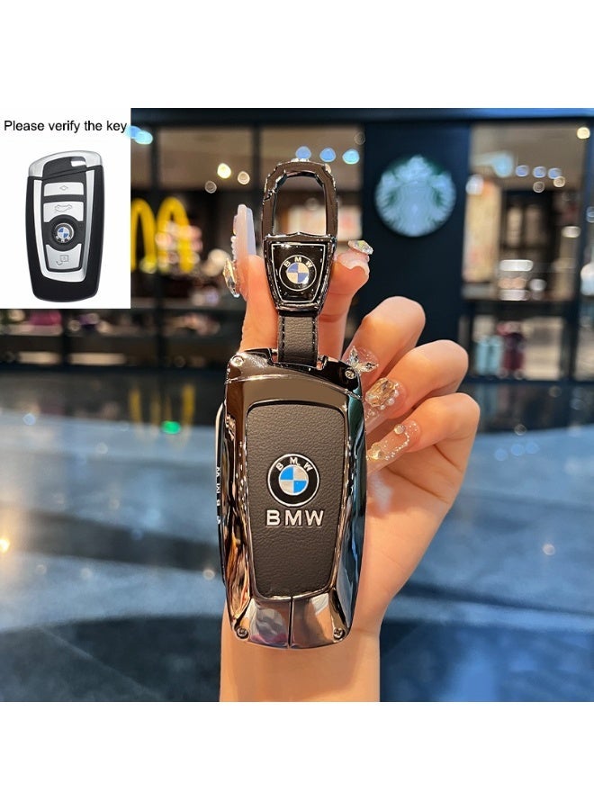 BMW Premium BMW Key Cover Shell for 3 Series 5 Series 7 Series X1 X5 X7 530li 525li - Red Leather Rope Buckle - Image 1