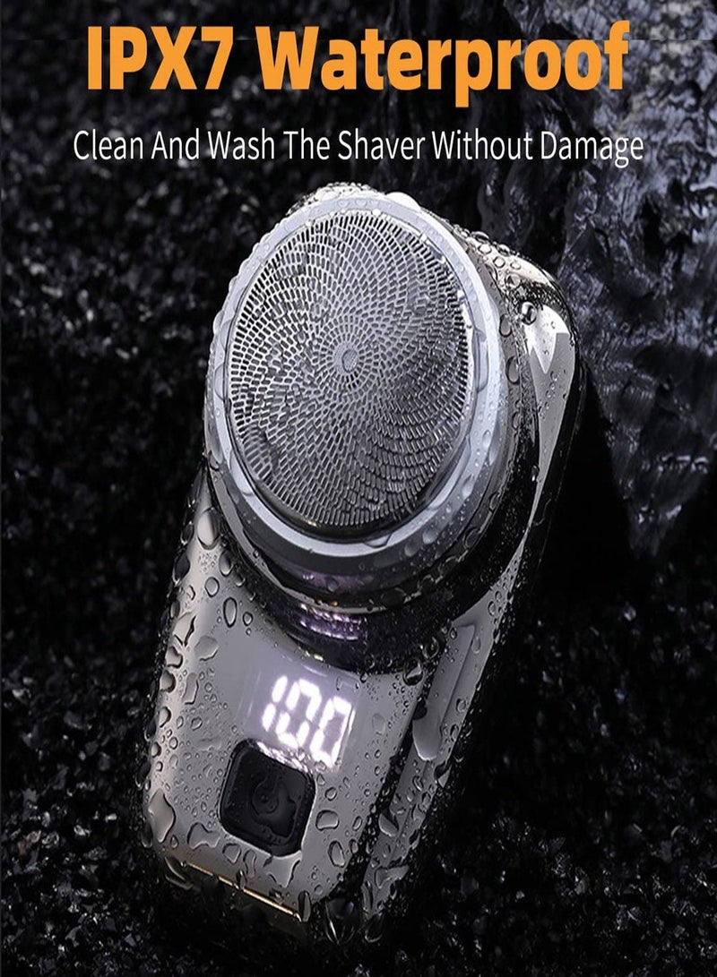 Captaintech Mini Shaver, Electric Shaver, USB Pocket Shaver with LED Charge Indicator UK, Rechargeable, Portable Electric Face Shaver Razor, Travel Beard Trimmer for Men, Gift for Father, Boyfriend, Husband - Image 4