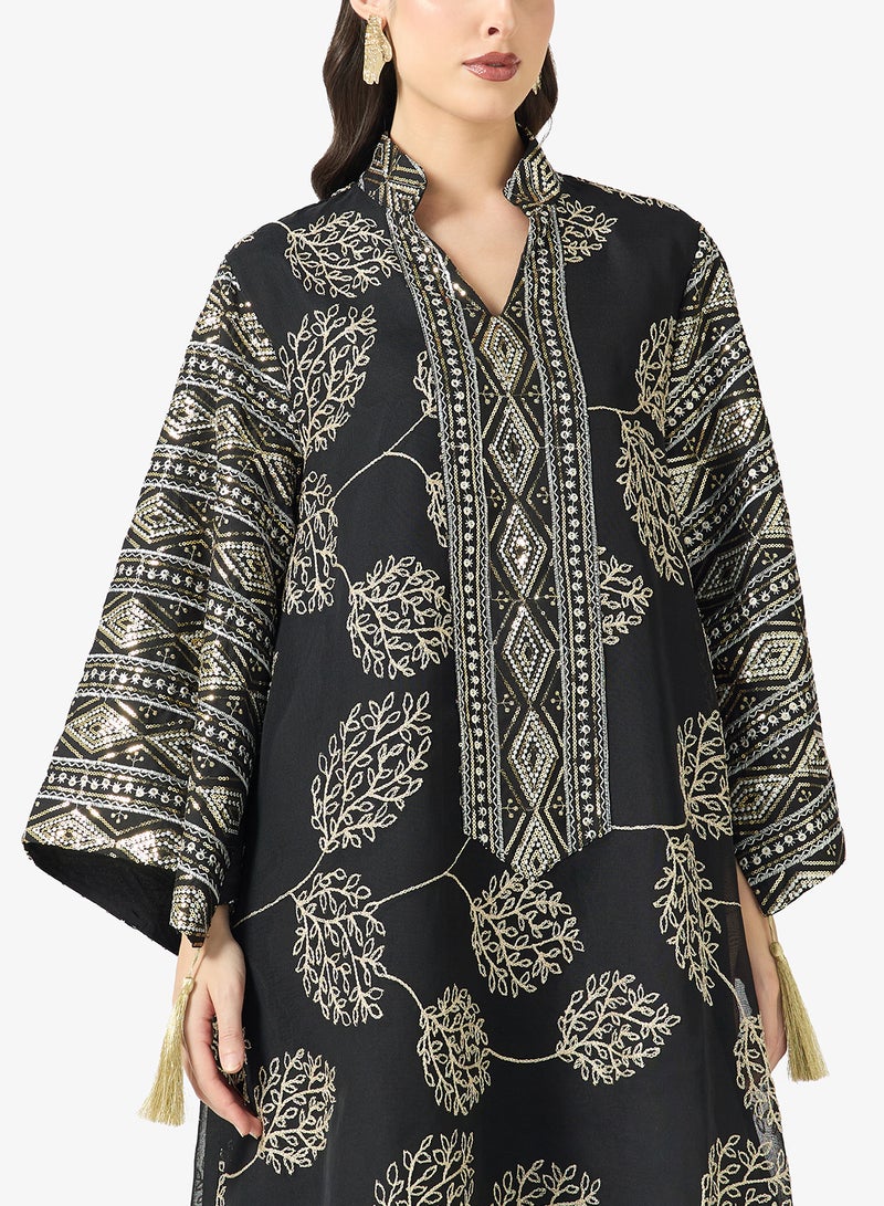 Khizana Embroidered Jalabiya - Image 3
