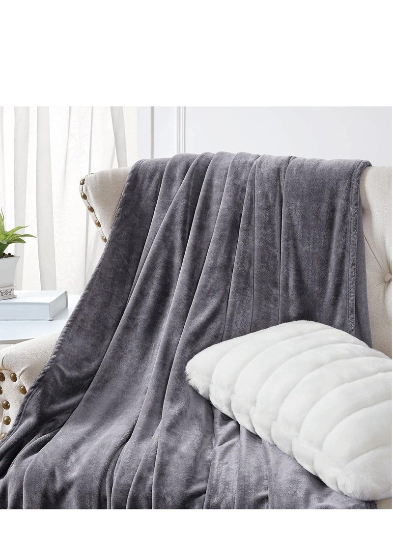 TRASSLE Fleece Blanket,280GSM Plush Throw Fuzzy Lightweigh, Super Soft Microfiber Flannel Blankets for Couch, Bed, Sofa Ultra Luxurious Warm and Cozy for All Seasons  - Image 3