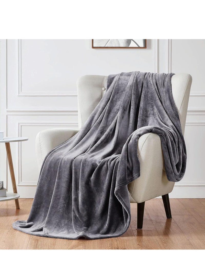 TRASSLE Fleece Blanket,280GSM Plush Throw Fuzzy Lightweigh, Super Soft Microfiber Flannel Blankets for Couch, Bed, Sofa Ultra Luxurious Warm and Cozy for All Seasons  - Image 1