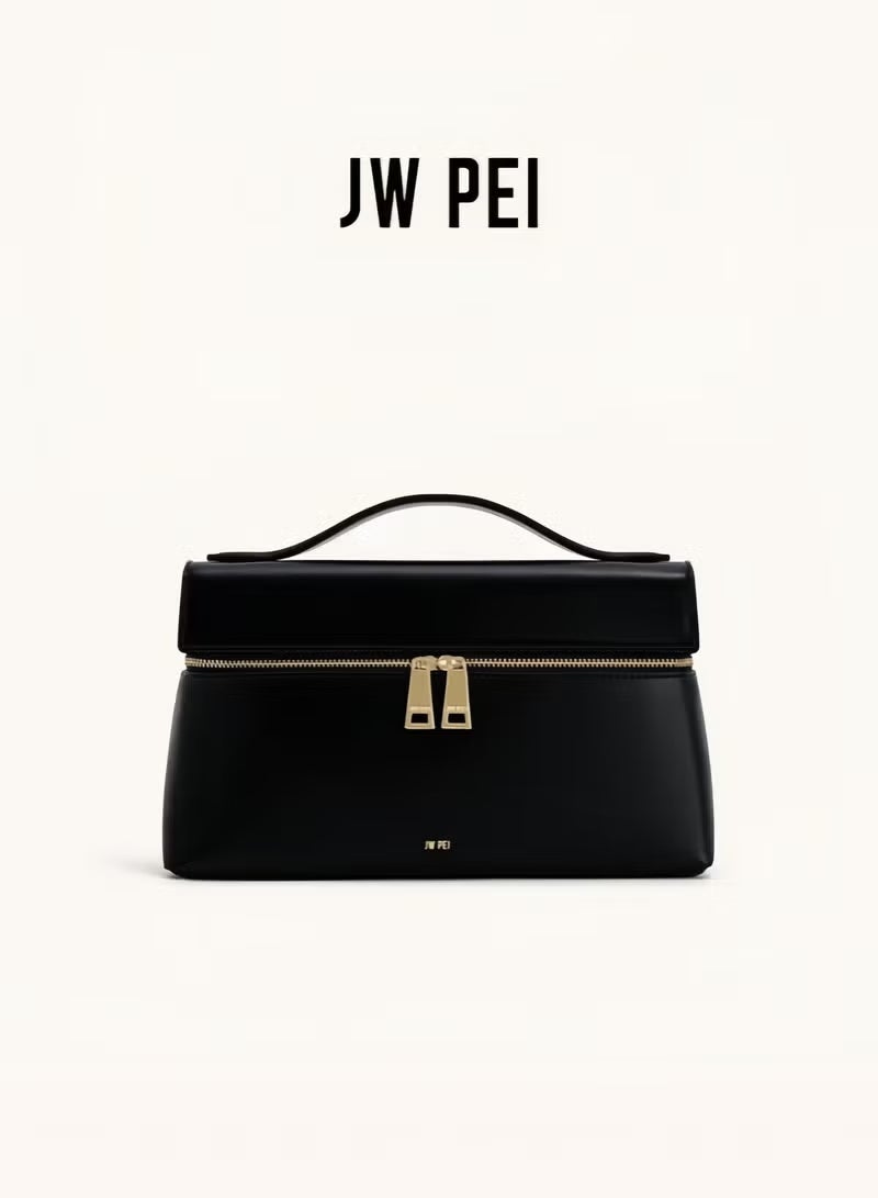 JW PEI Thea Tote Elegant temperament box hand-held commuting fashionable handbag（Black） - Image 1