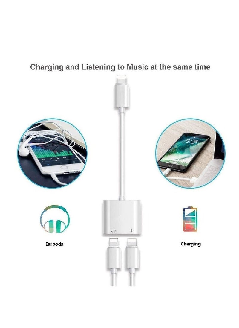 GENNEXT - Charging Lightning Adapter For Apple iPhone 7 and Above White - Image 1