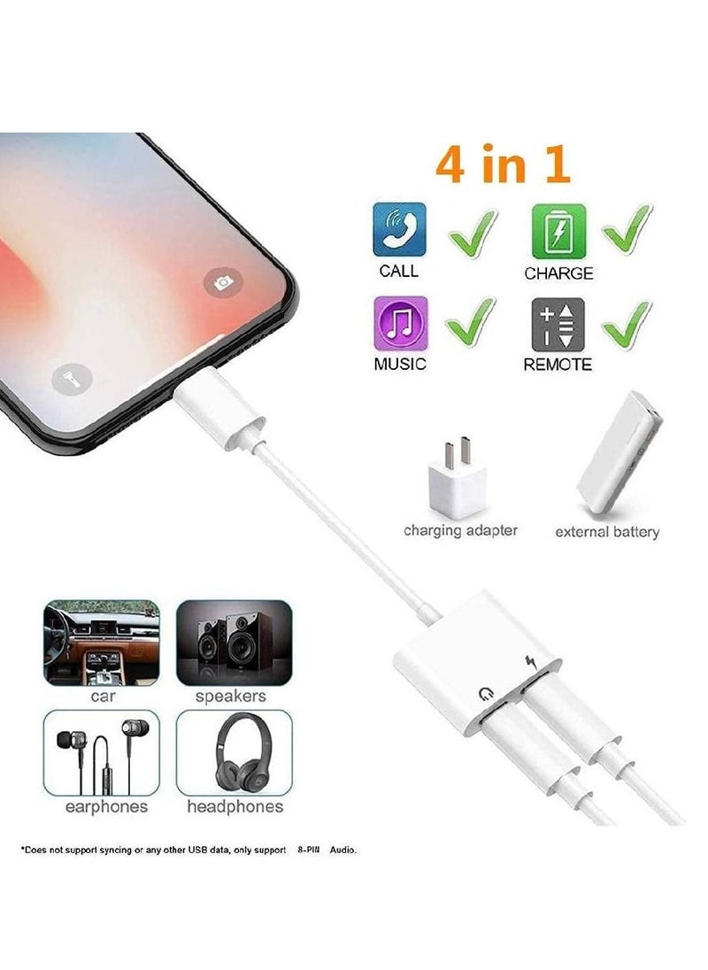 GENNEXT - Charging Lightning Adapter For Apple iPhone 7 and Above White - Image 1