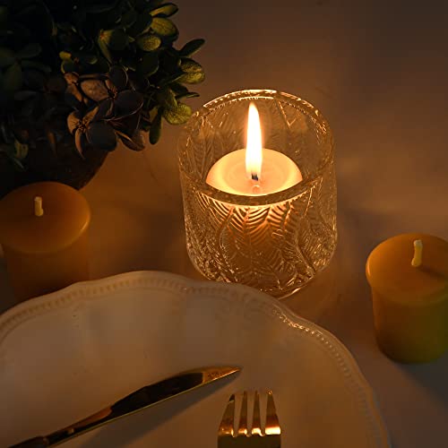 DEYBBY Pure Beeswax Votive Candles-4 Pack Natural Votives for Home Room Decor Party Wedding Spa,12 Hours Burn - Image 3