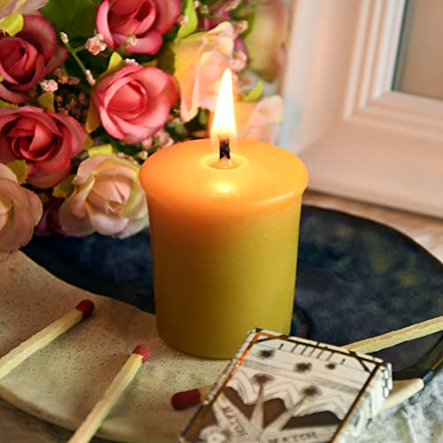 DEYBBY Pure Beeswax Votive Candles-4 Pack Natural Votives for Home Room Decor Party Wedding Spa,12 Hours Burn - Image 5