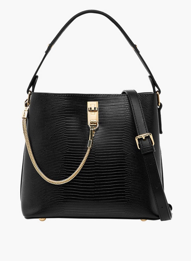 Celeste Womens Textured Shoulder Bag with Zip Closure - Image 1