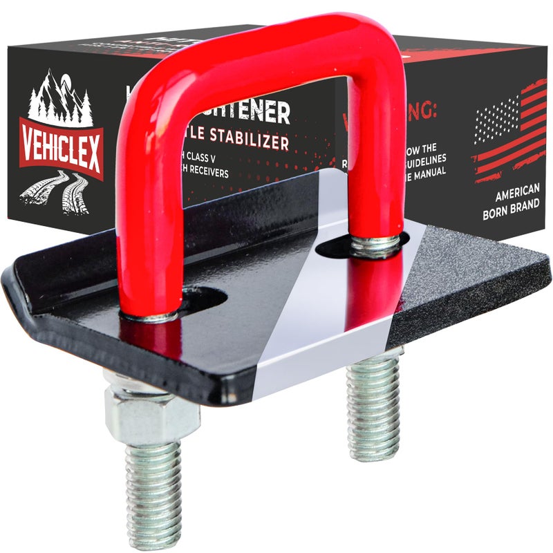 Vehiclex AntiRattle Hitch Tightener Clamp for 25 Receivers Galvanized HeavyDuty Stabilizer with 044 UBolt RustProof for Trailers Trucks - Image 2