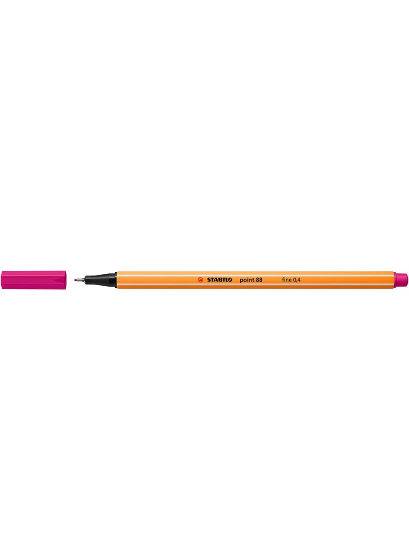 STABILO Fineliner Point 88 in Pink Color , for Journal Planner , Note , Drawing , Pack of 10 Pens  - Image 2