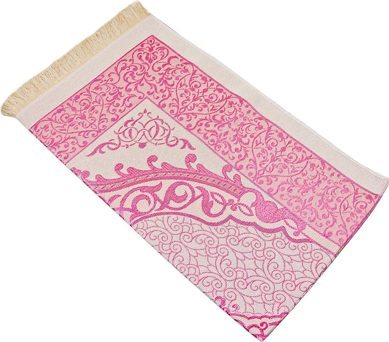İhvan Online Special Cylinder Boxed Set with Prayer Mat and Pearl Prayer Beads for My Only Mother - Pink Color