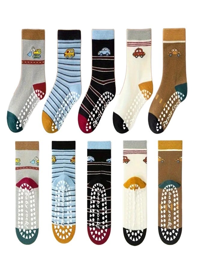 Fashiol Baby Boys & Girls Dinosaur Anti-Slip Cotton Socks -Soft Breathable Cute Cartoon Design Grip Socks for Kids & Toddlers (MultiColour) (IN, Age, 4 Years, 8 Years, 5, Multi) - Image 4