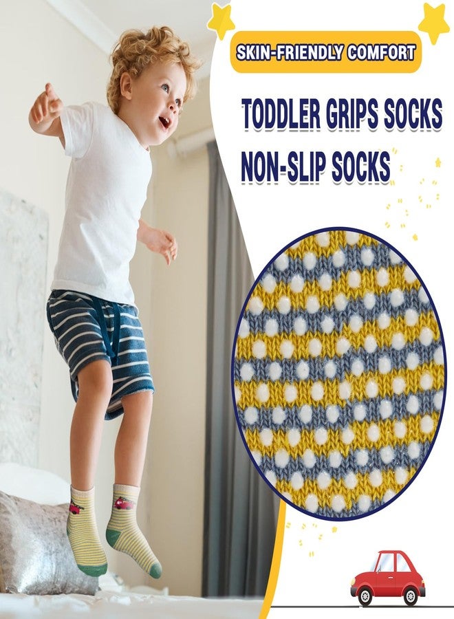 Fashiol Baby Boys & Girls Dinosaur Anti-Slip Cotton Socks -Soft Breathable Cute Cartoon Design Grip Socks for Kids & Toddlers (MultiColour) (IN, Age, 4 Years, 8 Years, 5, Multi) - Image 2