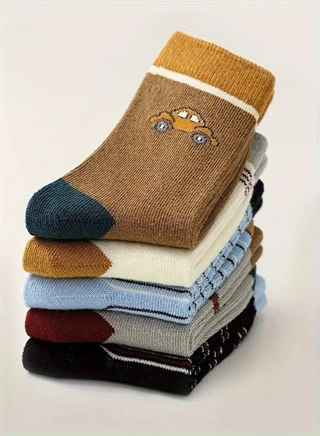 Fashiol Baby Boys & Girls Dinosaur Anti-Slip Cotton Socks -Soft Breathable Cute Cartoon Design Grip Socks for Kids & Toddlers (MultiColour) (IN, Age, 4 Years, 8 Years, 5, Multi) - Image 5